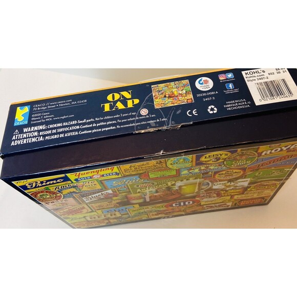 CEACO Beer ON TAP  550 Piece Puzzle   24" x 18" and Poster 2020 - Picture 4 of 4